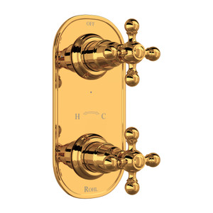 DISCONTINUÉ Garniture thermostatique de 1/2 po avec déviateur Arcana™ - Laiton italien | Numéro de modèle: AC390X-IB/TO
