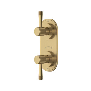 DISCONTINUED Amahle™ 1/2" Thermostatic Trim With Diverter - Antique Gold | Model Number: TAM12W2LMAG