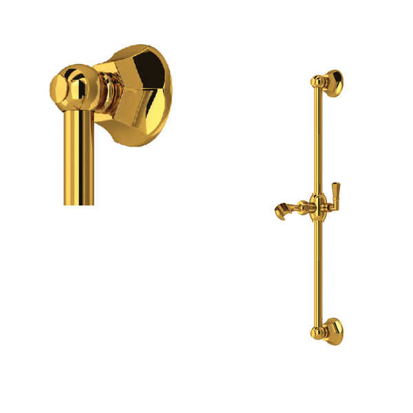DISCONTINUED 24" Slide Bar - Unlacquered Brass | Model Number: 1230ULB