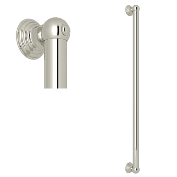 36 Inch Decorative Grab Bar - Polished Nickel | Model Number: 1262PN - Product Knockout