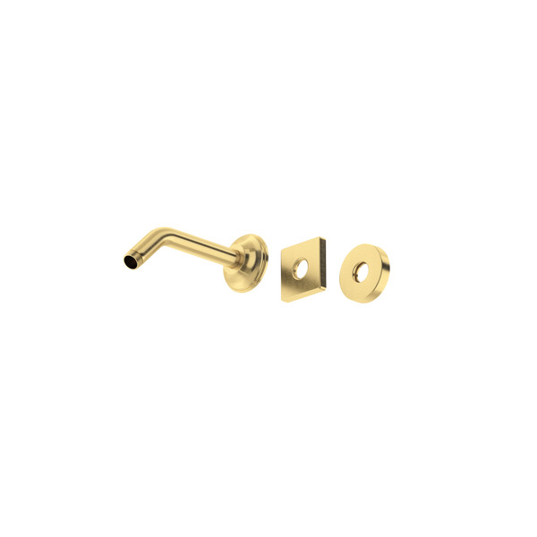 DISCONTINUED 7" Reach Wall Mount Shower Arm - Satin Unlacquered Brass | Model Number: 1440/6SUB