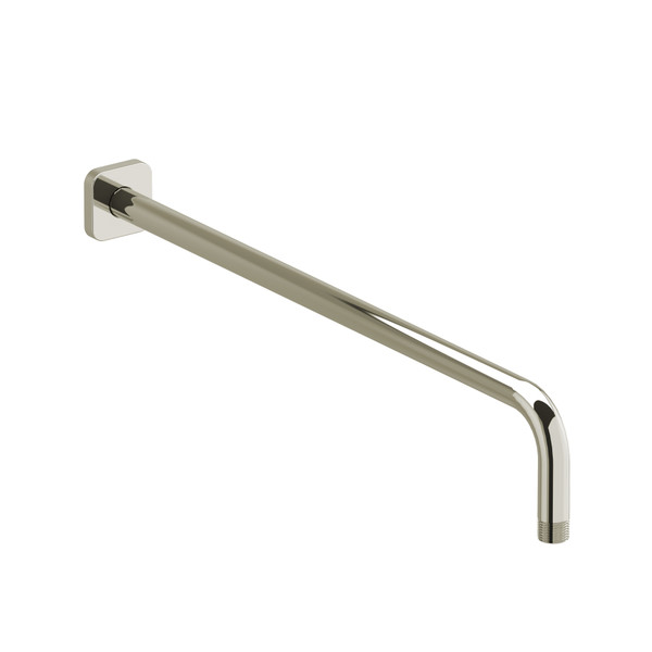 20 Inch Wall Mount Shower Arm With Square Escutcheon  - Polished Nickel | Model Number: 573PN - Product Knockout