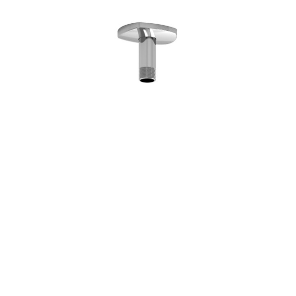 3 Inch Ceiling Mount Shower Arm With Oval Escutcheon  - Chrome | Model Number: 599C - Product Knockout