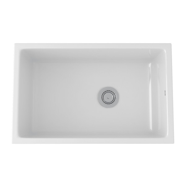 Allia Fireclay Single Bowl Undermount Kitchen Sink - White | Model Number: 6307-00 - Product Knockout