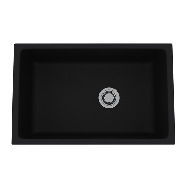 Allia Fireclay Single Bowl Undermount Kitchen Sink - Satin Black | Model Number: 6307-63 - Product Knockout