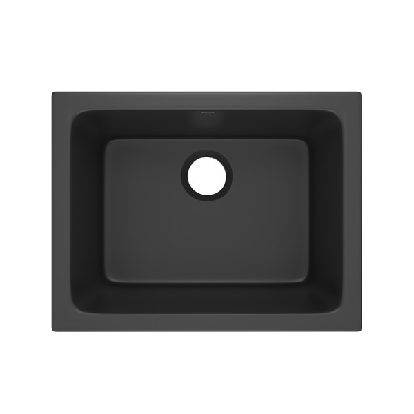 Allia™ 24" Fireclay Single Bowl Undermount Kitchen Or Laundry Sink - Matte Black (63) | Model Number: 6347-63