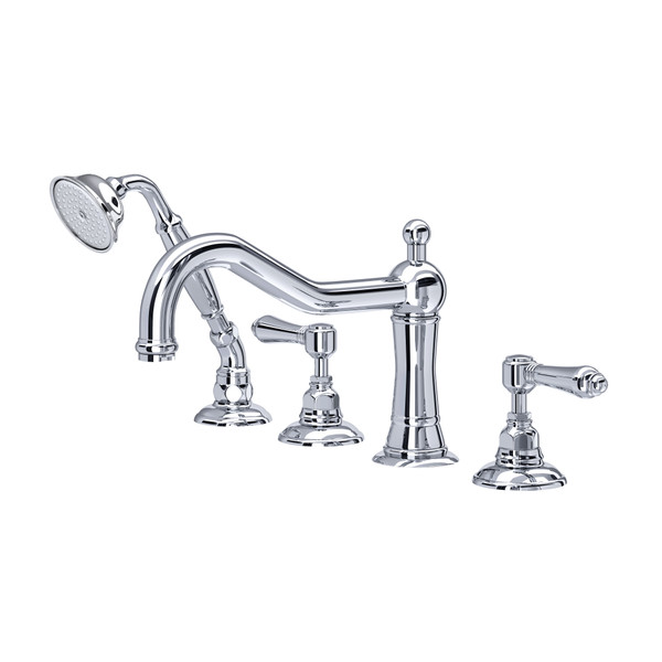 Acqui® 4-Hole Deck Mount Tub Filler - Polished Chrome | Model Number: A1404LMAPC