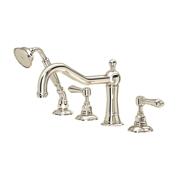 Acqui® 4-Hole Deck Mount Tub Filler - Polished Nickel | Model Number: A1404LMPN