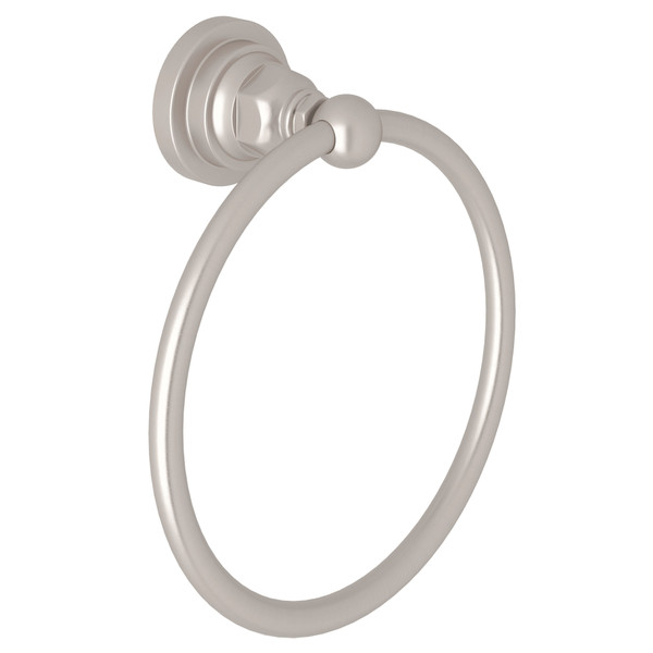 San Giovanni Wall Mount Towel Ring - Satin Nickel | Model Number: A1485LISTN - Product Knockout