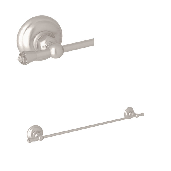 Swarovski® Crystal 24" Towel Bar - Satin Nickel | Model Number: A1486CSTN