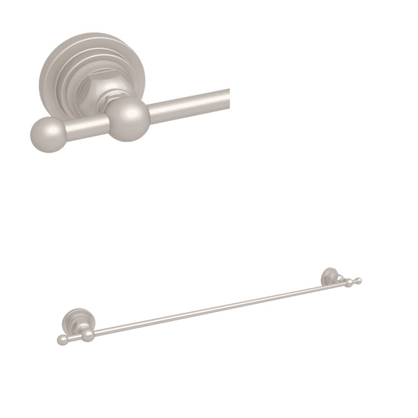 San Giovanni Wall Mount 24 Inch Single Towel Bar - Satin Nickel | Model Number: A1486LISTN - Product Knockout