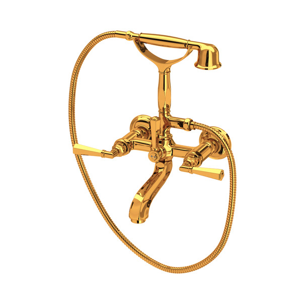 Palladian® Exposed Wall Mount Tub Filler - Italian Brass | Model Number: A1901LMIB