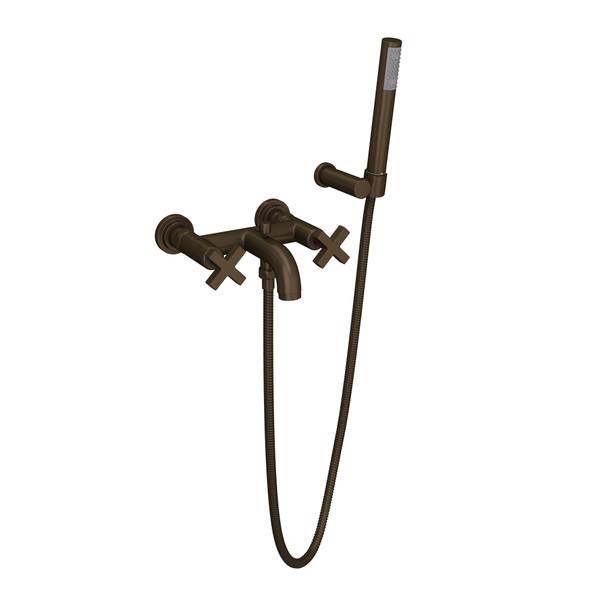 Lombardia® Exposed Wall Mount Tub Filler - Tuscan Brass | Model Number: A2202XMTCB