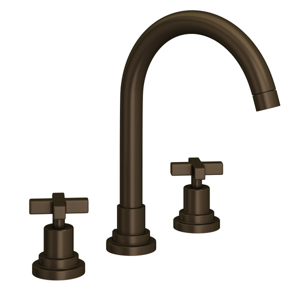 Lombardia C-Spout Widespread Bathroom Faucet - Tuscan Brass with Cross Handle | Model Number: A2208XMTCB-2 - Product Knockout