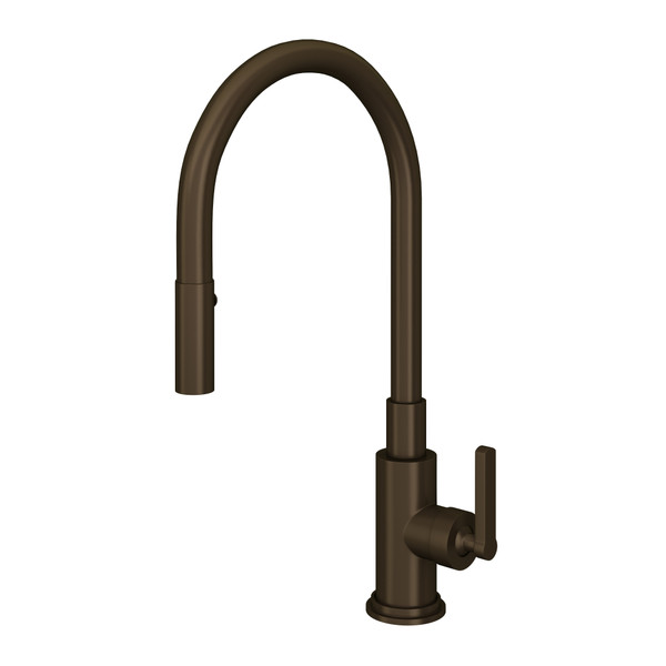 Lombardia Pulldown Kitchen Faucet - Tuscan Brass with Metal Lever Handle | Model Number: A3430LMTCB-2 - Product Knockout