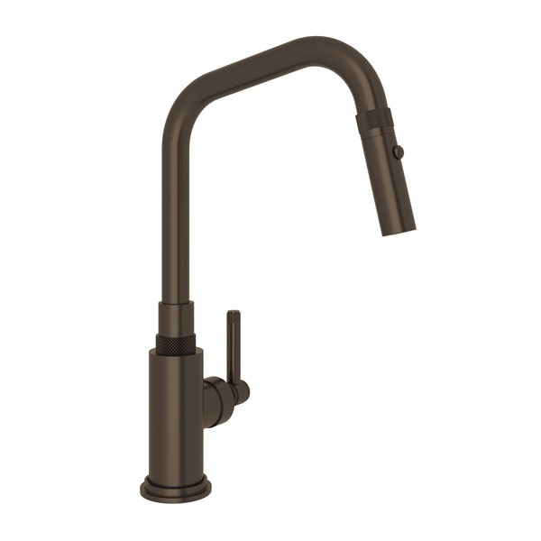 Campo Side Lever Pulldown Faucet - Tuscan Brass with Industrial Metal Lever Handle | Model Number: A3431ILTCB-2 - Product Knockout