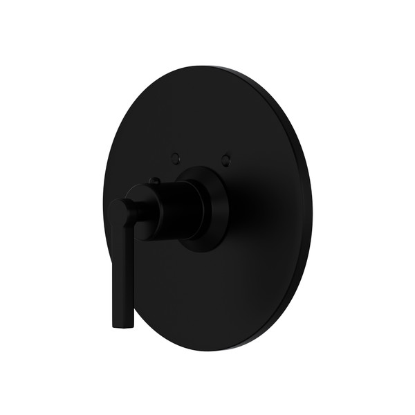 Lombardia Thermostatic Trim Plate without Volume Control - Matte Black with Metal Lever Handle | Model Number: A4214LMMB - Product Knockout