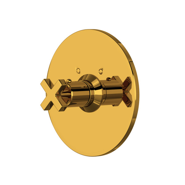 Lombardia® 3/4" Thermostatic Trim Without Volume Control - Unlacquered Brass | Model Number: A4214XMULB