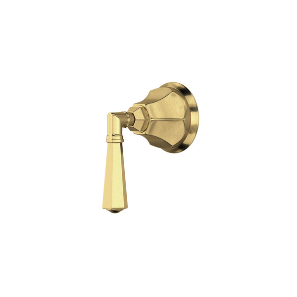 Palladian Trim for Volume Controls and Diverters - Satin Unlacquered Brass with Metal Lever Handle | Model Number: A4812LMSUBTO - Product Knockout
