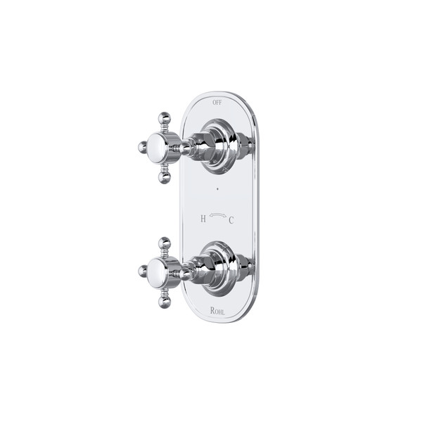 DISCONTINUED 1/2" Thermostatic Trim With Diverter - Polished Chrome | Model Number: A4964XMAPC