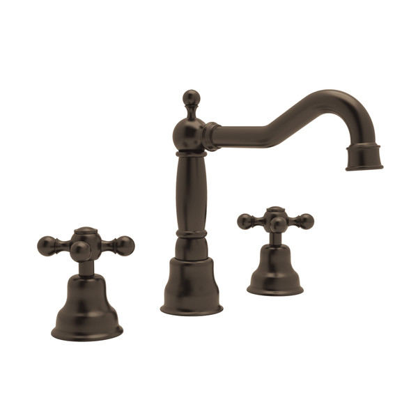 DISCONTINUÉ -Robinet de salle de bain en plusieurs parties à bec vertical Arcana - Tuscan Brass - Laiton toscan avec poignée en croix | Numéro de modèle: AC107X-TCB-2 - Produit épuisé