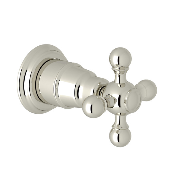 DISCONTINUED-Arcana Trim for Volume Control and Diverter - Polished Nickel with Cross Handle | Model Number: AC195X-PN/TO - Product Knockout