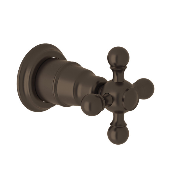 DISCONTINUED-Arcana Trim for Volume Control and Diverter - Tuscan Brass with Cross Handle | Model Number: AC195X-TCB/TO - Product Knockout