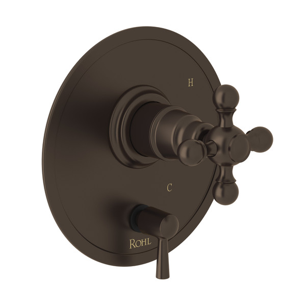 DISCONTINUED-Arcana Pressure Balance Trim with Diverter - Tuscan Brass with Cross Handle | Model Number: AC210NX-TCB - Product Knockout