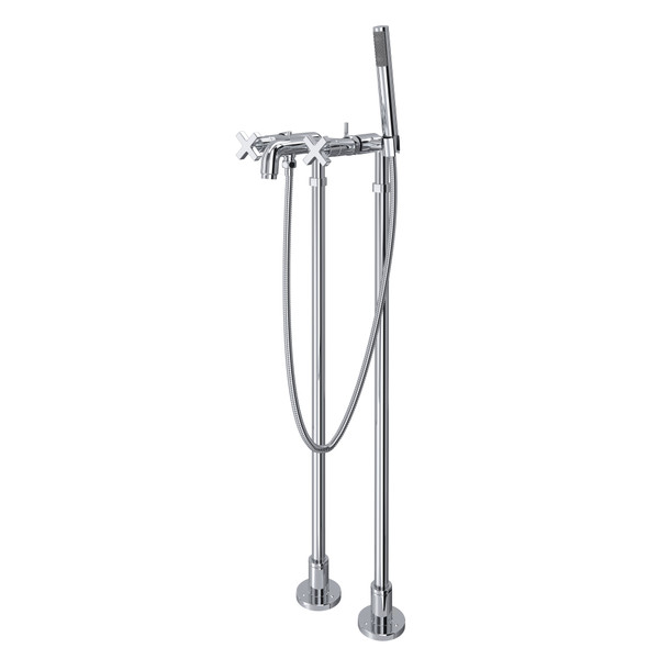 Lombardia® Floor Mount Tub Filler - Polished Chrome | Model Number: AKIT2202NXMAPC