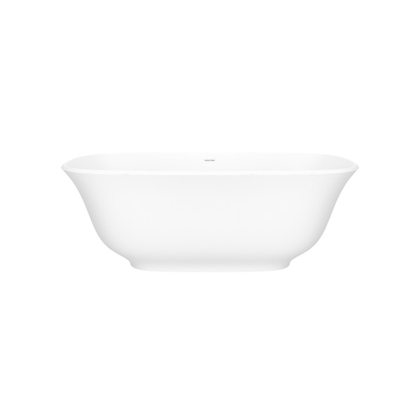 Amiata 60 Inch x 31 Inch Freestanding Soaking Bathtub with No Overflow - Matte White | Model Number: AMT1M-N-SM-NO - Product Knockout