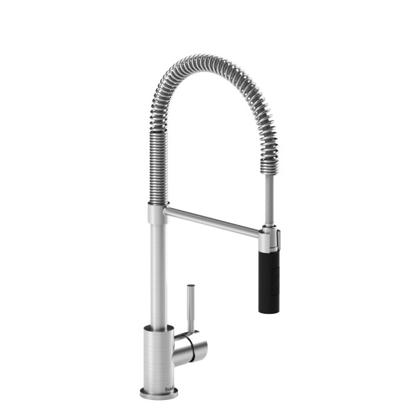 DISCONTINUED Bistro Pre-Rinse Pull-Down Kitchen Faucet - Stainless/Matte Black | Model Number: BI201SSBK-15