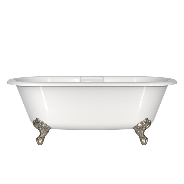 Cheshire 69" x 31" Freestanding Soaking Bathtub - Standard White (Gloss) | Model Number: CHE-N-SW-OF+FT-CHE-BN