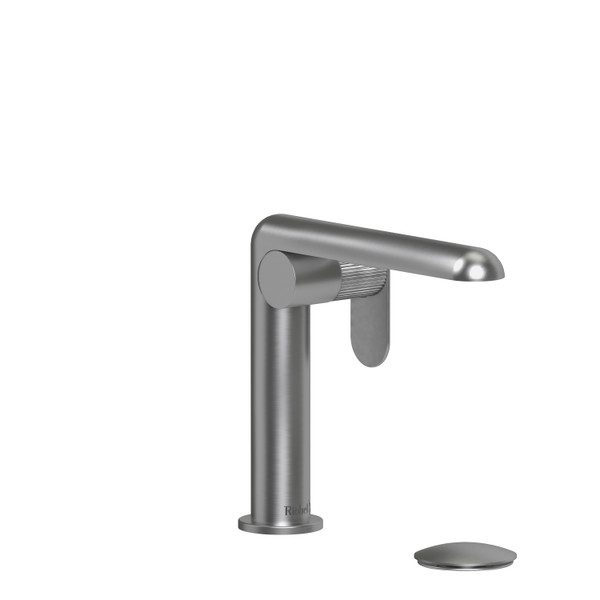 Ciclo Single Handle Bathroom Faucet  - Brushed Chrome with Lined Lever Handles | Model Number: CIS01LNBC - Product Knockout