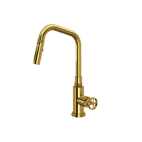 Campo Pull-Down Kitchen Faucet - Unlacquered Brass | Model Number: CP56D1IWULB - Product Knockout