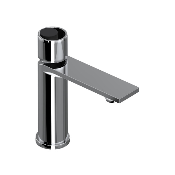 Eclissi Single Handle Bathroom Faucet - Polished Chrome with Matte Black Accent with Circular Handle | Model Number: EC01D1IWPCB - Product Knockout