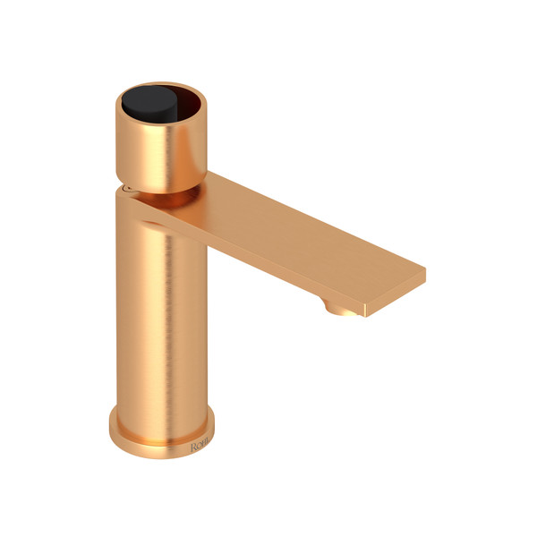 Eclissi Single Handle Bathroom Faucet - Satin Gold with Matte Black Accent with Circular Handle | Model Number: EC01D1IWSGB - Product Knockout