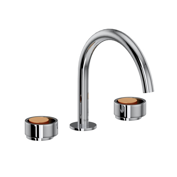 Eclissi™ Widespread Lavatory Faucet With C-Spout - Polished Chrome/Satin Gold | Model Number: EC08D3IWPCG