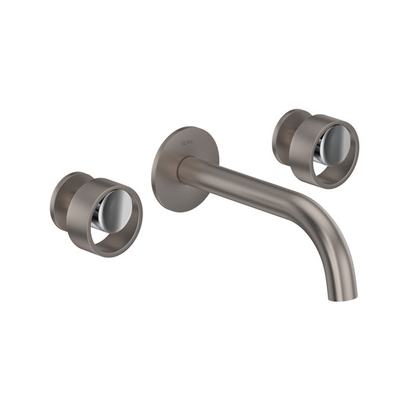 Eclissi™ Wall Mount Lavatory Faucet Trim With C-Spout - Satin Nickel/Polished Chrome | Model Number: EC08W3IWSNC