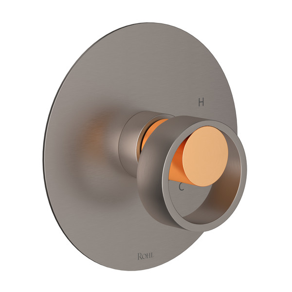 Eclissi™ 1/2" Pressure Balance Trim Without Diverter - Satin Nickel/Satin Gold | Model Number: EC10W1IWSNG