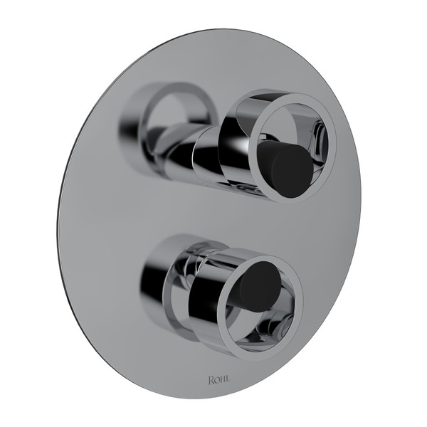 DISCONTINUED Eclissi™ 1/2" Pressure Balance Trim With Diverter - Polished Chrome/Matte Black | Model Number: EC11W1IWPCB