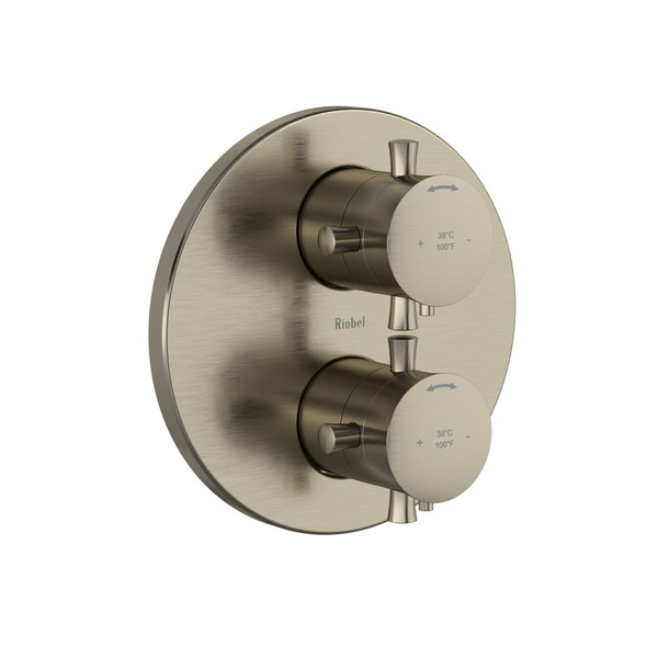 DISCONTINUED Edge 3/4" Therm & Pressure Balance Multi-Function System - Brushed Nickel | Model Number: EDTM83+BN