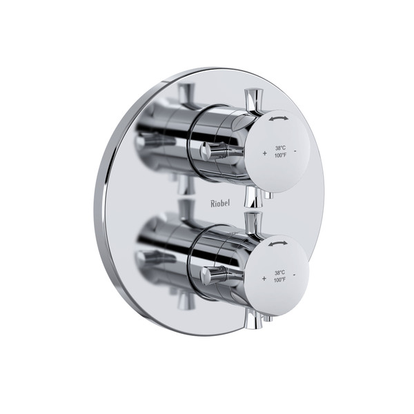 Edge 3/4 Inch Thermostatic and Pressure Balance Multi-Function System  - Chrome with Cross Handles | Model Number: EDTM83+C - Product Knockout