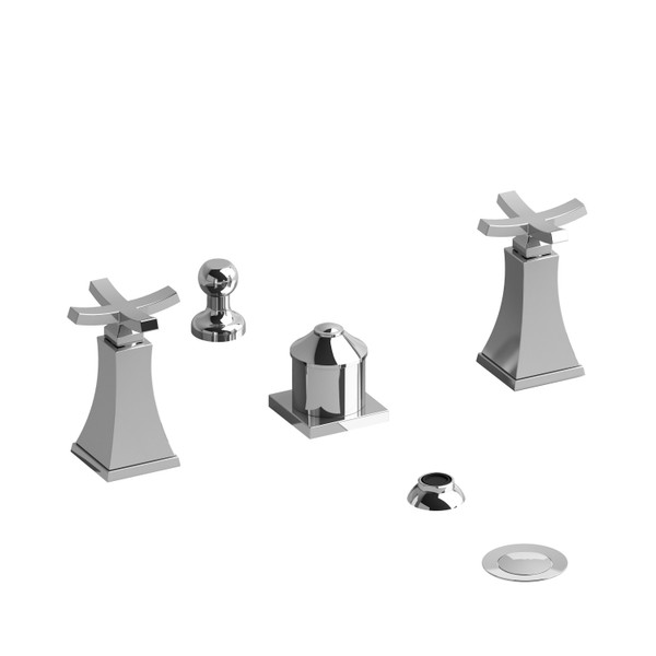 DISCONTINUED Eiffel™ Two Handle Deck Mount Bidet - Chrome | Model Number: EF09+C
