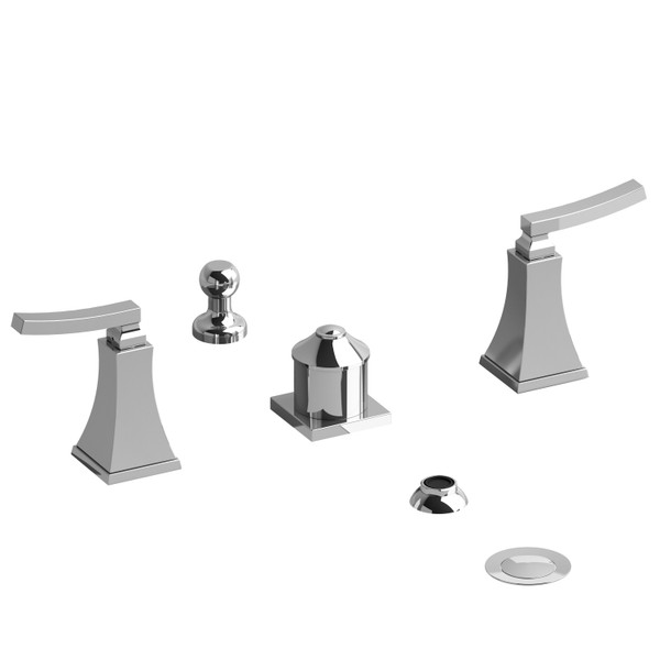 Eiffel™ Two Handle Deck Mount Bidet - Chrome | Model Number: EF09LC