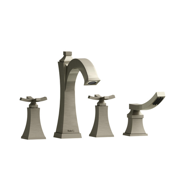 DISCONTINUED Eiffel™ 4-Hole Deck Mount Tub Filler - Brushed Nickel | Model Number: EF12+BN