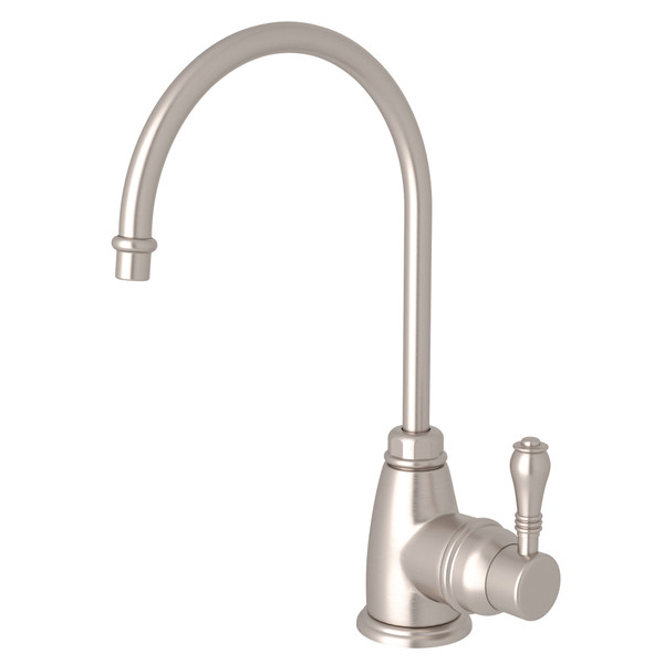 San Julio Traditional C-Spout Hot Water Faucet - Satin Nickel with Metal Lever Handle | Model Number: G1655LMSTN-2 - Product Knockout