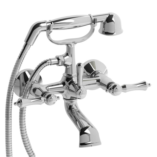 Robinet de bain à deux trous Classic  - Chrome avec poignées à levier  | Numéro de modèle: GN06LC - Produit épuisé