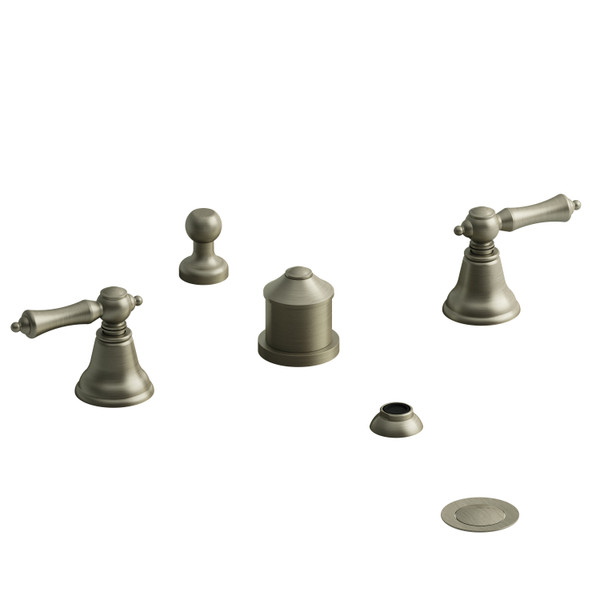DISCONTINUED Classic Two Handle Deck Mount Bidet - Brushed Nickel | Model Number: GN09LBN