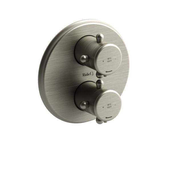 Système multifonctionnel pour valve pression équilibrée et thermostatique et ​​​​3/4" Classic - Nickel brossé avec poignées en croix  | Numéro de modèle: GN83+BN - Produit épuisé