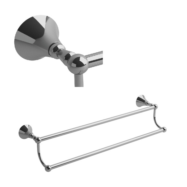 Hudson™ Double 24" Towel Bar - Chrome | Model Number: HU6C